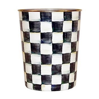 Waste Bin - Courtly Check Enamel