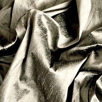 Pewter Dupione Silk