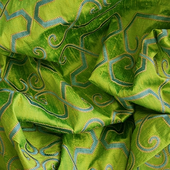 Peridot Silk Dauphine Toile Sky