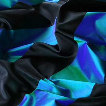 42. Teal Silk Stripe Satin