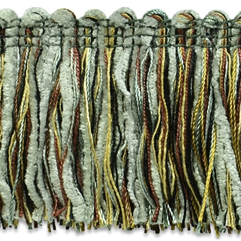 Moss Fringe Pewter Chenille 2in