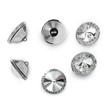 Button Crystal Rhinestone 1in