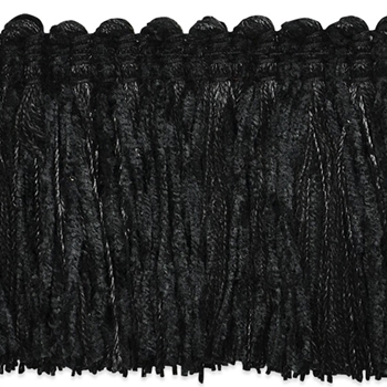 Moss Fringe Black Chenille 2in