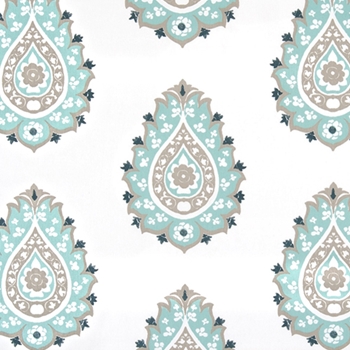 40. Aqua Print Damask Gunm/Canal