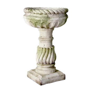 Birdbath Roma 15W/25H White Moss