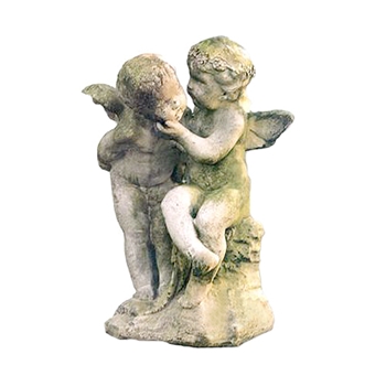 Statuary Cherub Whisper 15W/14D/21H White Moss