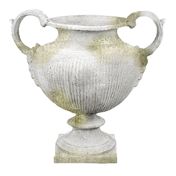 Urn Trofeo 29W/20D/28H White Moss