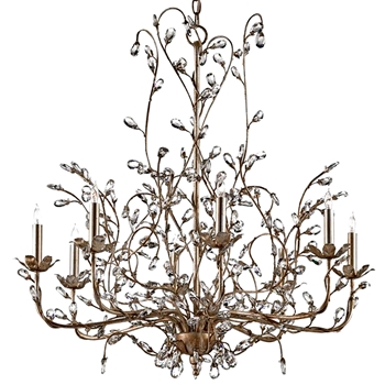 Crystal Bud Chandelier 33W/33H