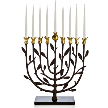 Aram Pomegranate Menorah 12W/12H