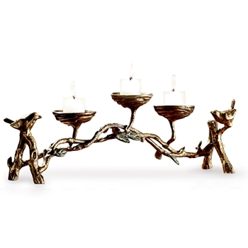 Bird Candlestand 7W/6H Bronze