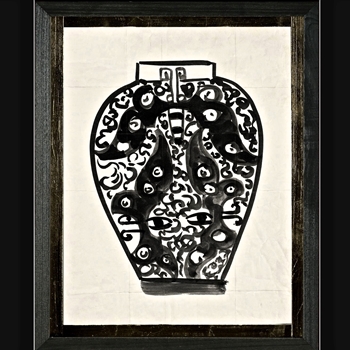 15W/19H Framed Print Cachet Vase II