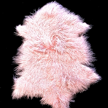 Tibet Mongolian Fur Blossom Pink Pelt 34W/22H