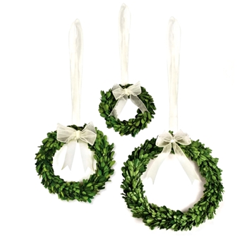 Boxwood Preserved - Wreath Round 6/8/10IN Set3