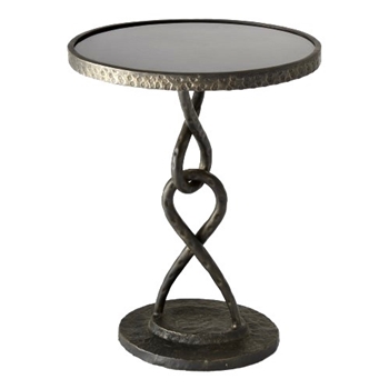 Accent Table - Loop De Loop Patina Black Oval 18W/15D/23H