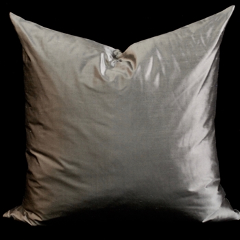 Silk Shantung Pewter Euro Cushion 26SQ