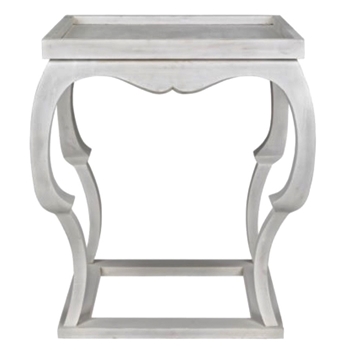 *Accent Table - Bellini 24x24x28H White Washed