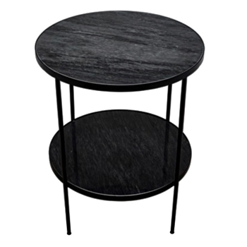 *Accent Table - Rivoli Black Marble 20W/30H