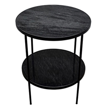 Accent Table - Rivoli Black Marble 20W/30H