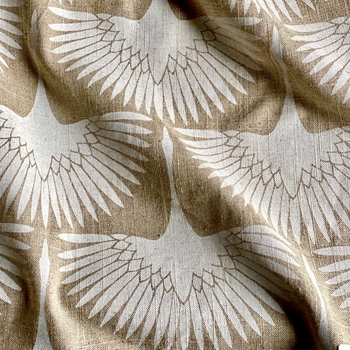 *Print - Flock Circa Chalk 54in, 55% Linen, 45% Rayon, 45K DR, Repeat 4.5H x 8.4V