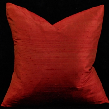 Silk Dupioni Cayenne Cushion 18SQ