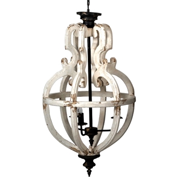 *Chandelier - Finia White Washed 20W/35H