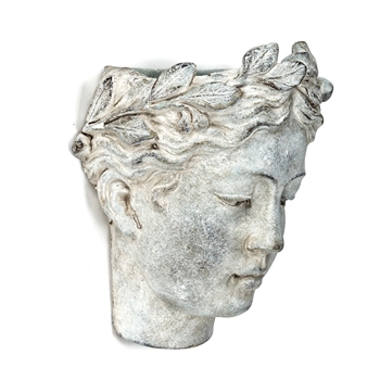 Vase - Goddess Planter Wall Mount 4W/8H Vintage Stone