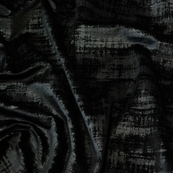 *Velvet - Stucco Onyx Black 54in, 100% Polyester, Repeat - 20H x 9.5V, 40K DR