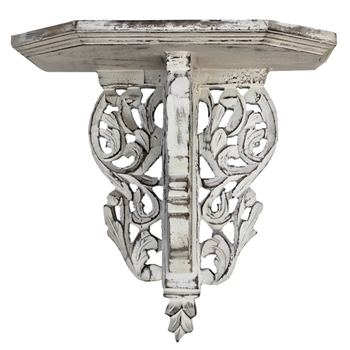 *Corbel Shelf - Acanthus White Wash 14W/5D/13H