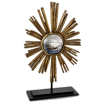 *11W/18H Mirror Stand Convex - Soleil Gild Oval