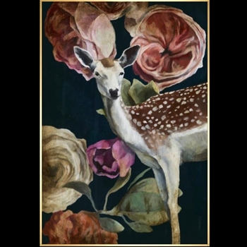 32W/46H Framed Giclee - Wild Bouquet VI - Sarah Atkinson Gold Float