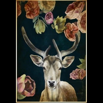 32W/46H Framed Giclee - Wild Bouquet VII - Sarah Atkinson Gold Float