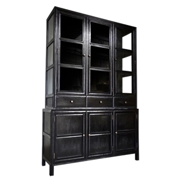 Hutch - Colonial Hand Rubbed Black Mahogany 60W/18D/90H