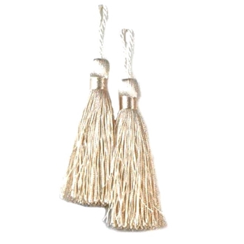 Key-Tassel Elegance Pair 3.5IN Ivory