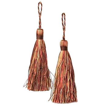 Key-Tassel Elegance Pair 3.5IN Terracotta