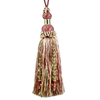 Key-Tassel Krista Beaded 7IN Petal Pink