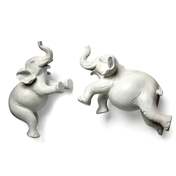 *11W/6H Wall Sculpture - Elephant Flying White - Sold individually