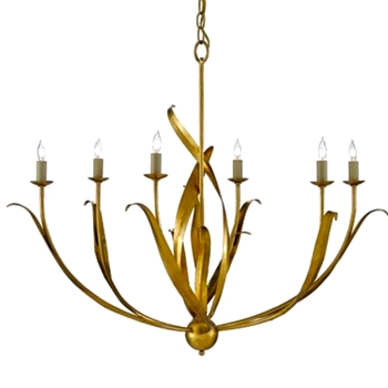 Chandelier Menefee 32W/28H  Gold