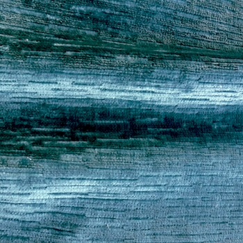 Chenille Velvet - Driftwood - Turquoise Peacock - Horizontal silky soft striae weave. Unbacked, 54in Wide, 100% Polyester. Machine wash & Dry.