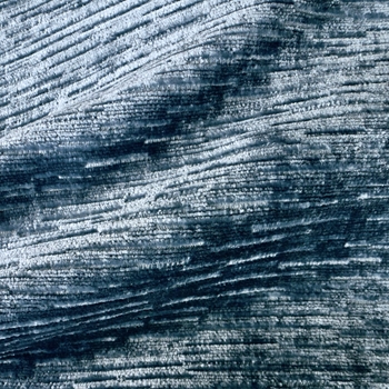 Chenille Velvet - Driftwood - Blue Moon - Horizontal silky soft striae weave. Unbacked, 54in Wide, 100% Polyester. Machine wash & Dry.