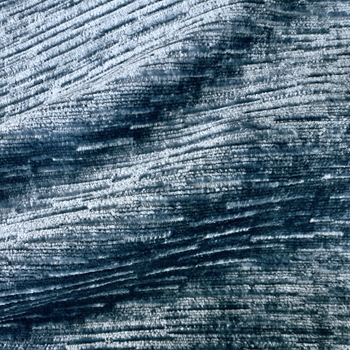 *Chenille Velvet - Driftwood - Blue Moon - Horizontal silky soft striae weave. Unbacked, 54in Wide, 100% Polyester. Machine wash & Dry.