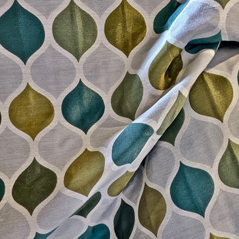 Jacquard - Riga Peacock Verde, 54in, 59% Polyester, 42% Viscose, Repeat 14H x 20V, Dry Clean Only