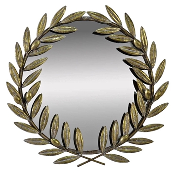 *22W/22H Mirror - Laurel Leaf Wreath Gild Gold