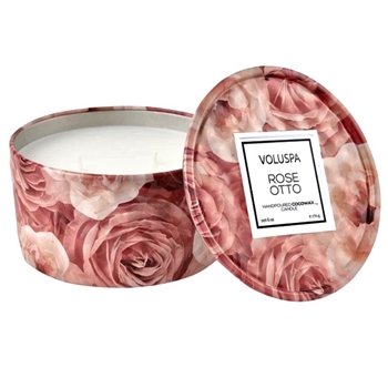 Voluspa - Roses Otto Candle Tin 6OZ 25HR