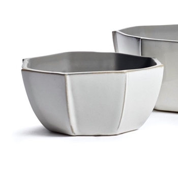 *Planter - Dixon Octagon White  Bowl SMALL 6W3H