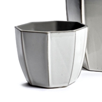 *Planter - Dixon Octagon White  SMALL Pot 5W4H