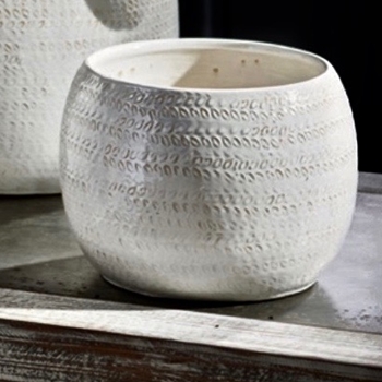 *Planter - Kayla Pot White SMALL 8W/8H