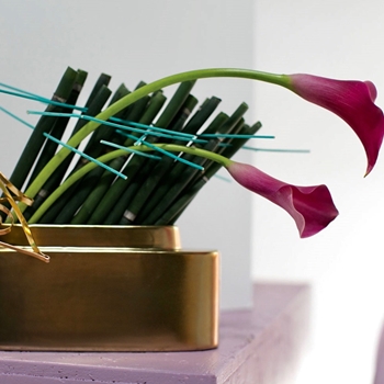 *Vase - Sleek Bronze Gold SMALL 9W/2.5D/4H