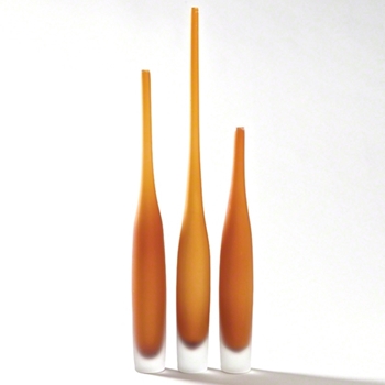 *Vase - Spire Bottle Amber MEDIUM 2X20