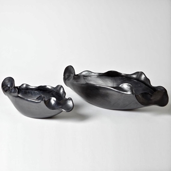 Bowl - Free form Graphite Ceramic SMALL 20W/9D/7H