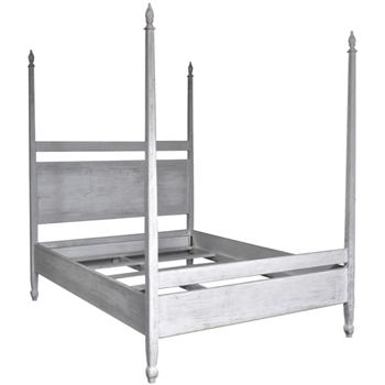 *Bed - Venice Queen White Washed 65W/85L/85H